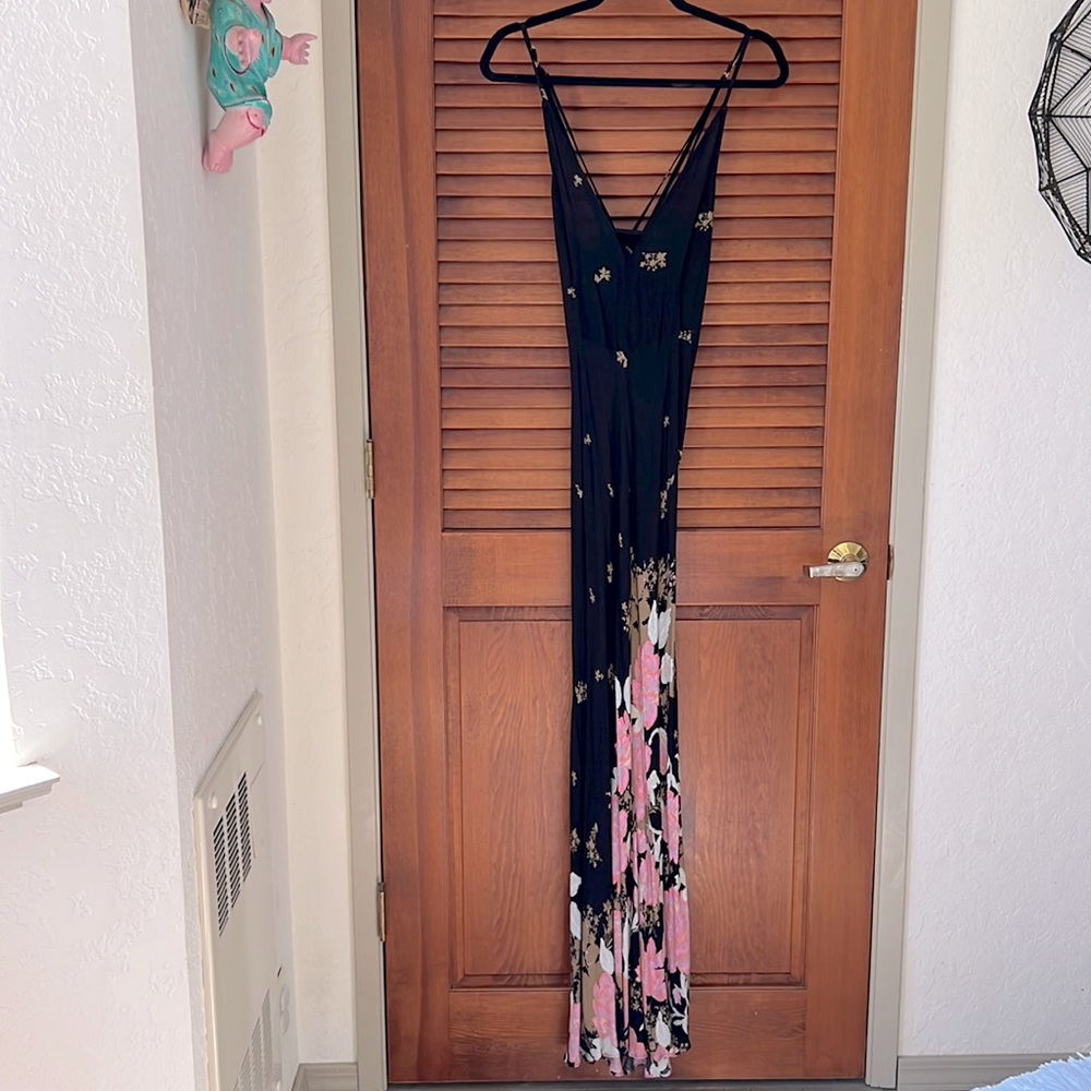 Free People Black Floral Maxi Dress
